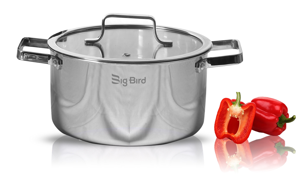 Nồi liền khối Black Cube 20 đặt trên bếp từ hiện đại, ánh sáng tự nhiên